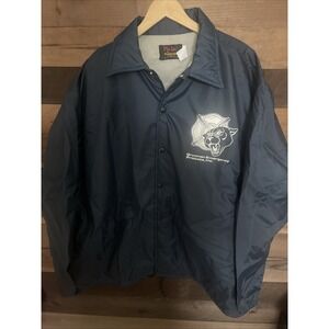 Vintage Grumman Fire Trucks Mens XXL Nylon Jacket New Market VA Fire Dunbrooke